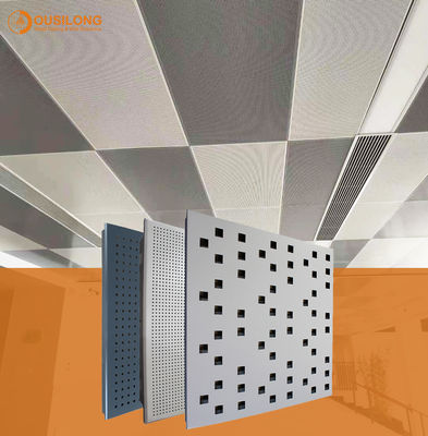 Acoustic False Aluminium Perforated Metal Ceiling Panel 600 X 600 X 0.6mm