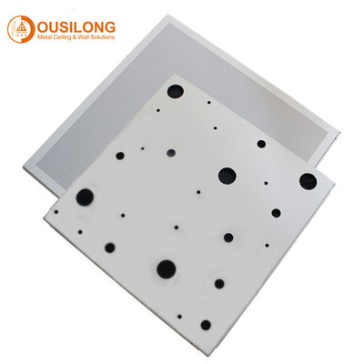 Railway Station Perforated Lay In Ceiling Tiles Square With Aluminum Panel 350mmx350mm