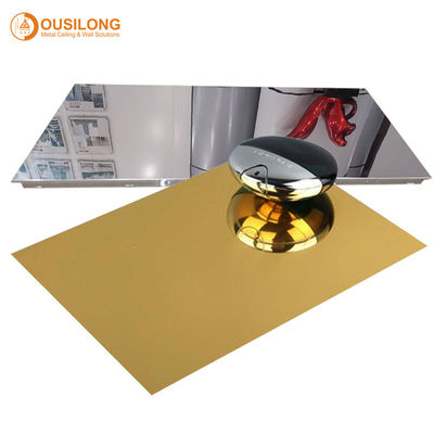 Fireproof Novel Design Decorative Wall Panel Mirror Aluminum Cladding Panels For Commercial Buildings