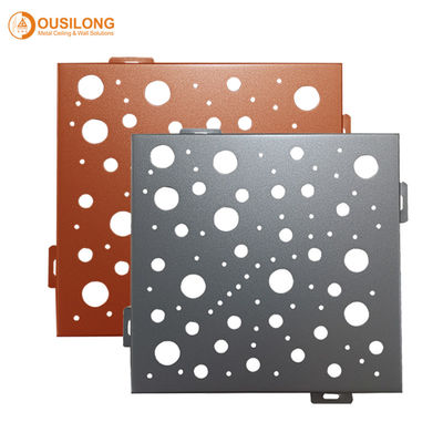 CNC Cut Curtain Perforated Aluminum Metal Cladding Panels PE / PVDF Powder Coating