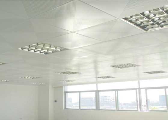 Fireproof Green Clip In Ceiling Panels Perforated For metal building material , ISO SGS