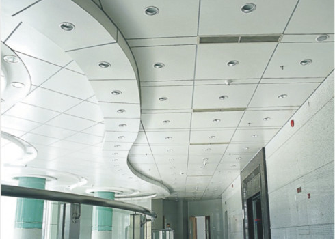 Suspended Acoustic Decorative Drop Ceiling Tiles 2 x 2 , Weather Resistance Hook On Metal Ceiling